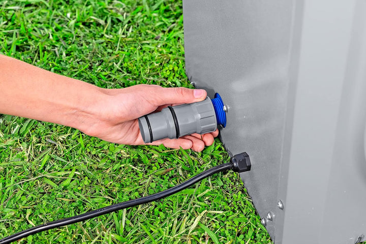 Bestway Flowclear Poolheizung Air Energy, 4.400 W, 43 x 47,5 x 47 cm, Grau Poolheizung 4400W Single,