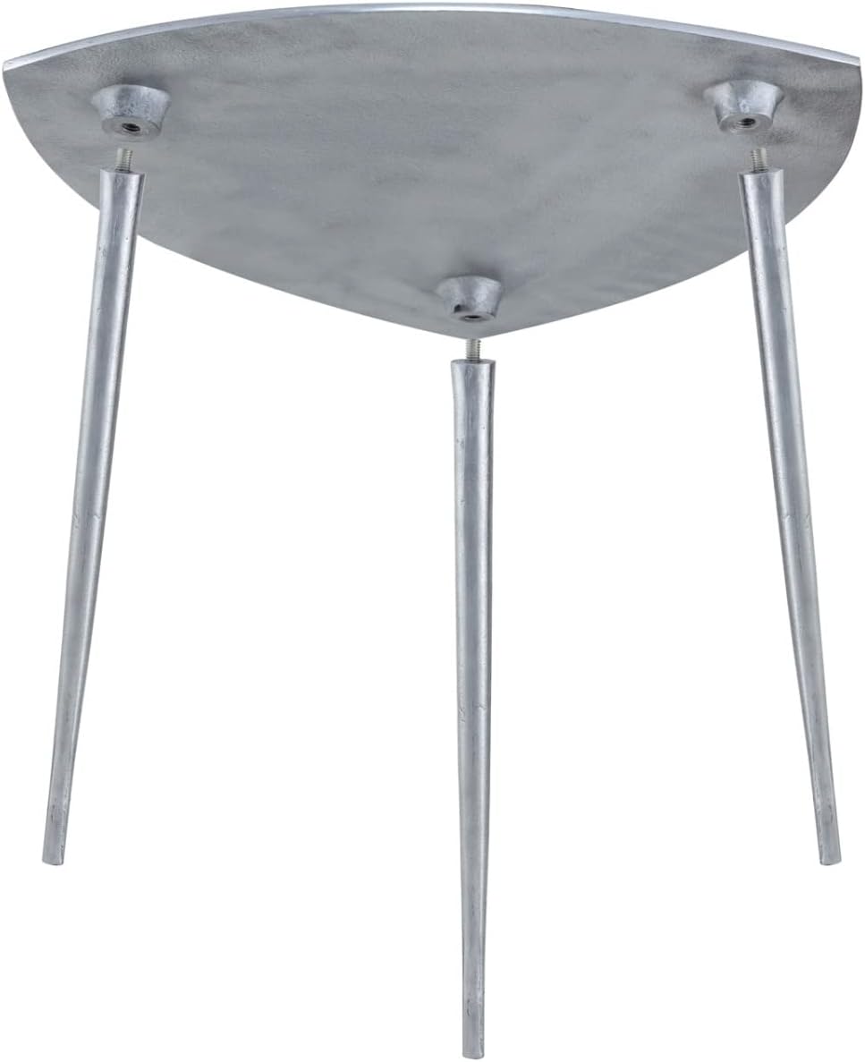 casamia Beistelltisch Metall Dekotisch Alster 40x45x40 cm dreieckig klass. Design Aluminium Silber o