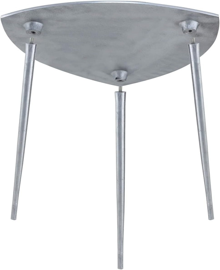 casamia Beistelltisch Metall Dekotisch Alster 40x45x40 cm dreieckig klass. Design Aluminium Silber o