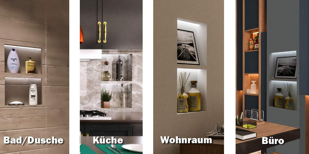 slotfix® befliesbare montagefertige Wandnische 30x30x10cm als Duschablage im Trockenbau mehr Staurau