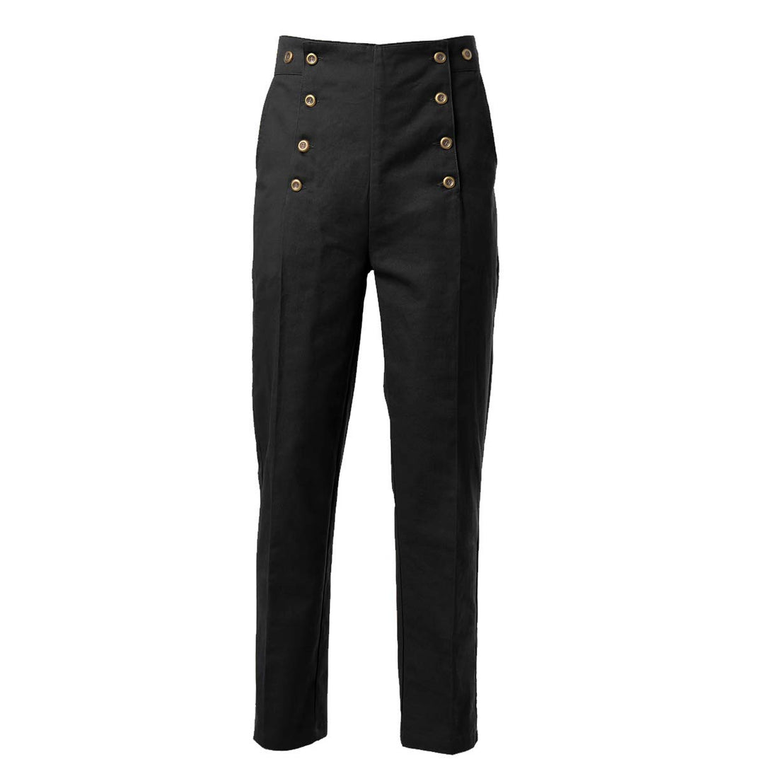 GRACEART Steampunk Gothic Herren Hose Men Lange Casual Hosen Mittelalter Kostüm Cosplay M Schwarz, M