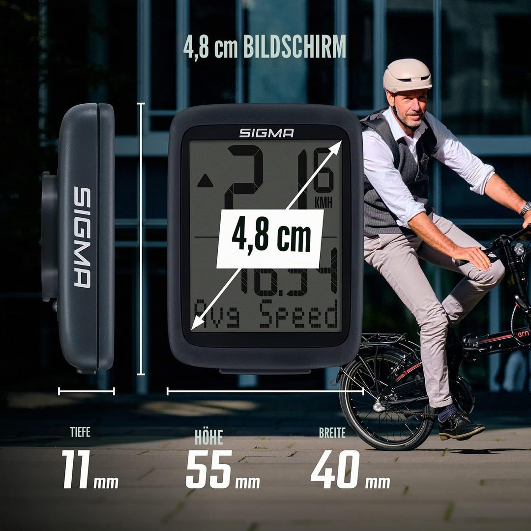 SIGMA Sport BC 8.0 Bicycle Computer with Numerous Functions Bike Computer Easy to Use with Large But