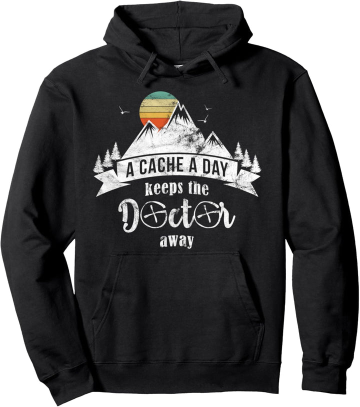 Geocacher Doktor Geocache Outdoor Cache GPS Geschenkidee Pullover Hoodie