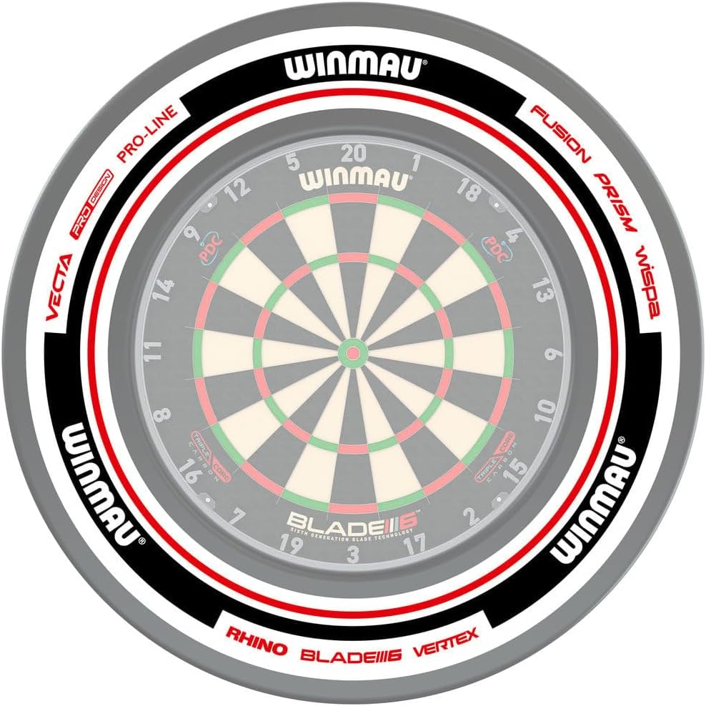 WINMAU Pro Line & Advance Original Dartboard Surround – robuster Schutzring/Wandprotektor für Dartsc