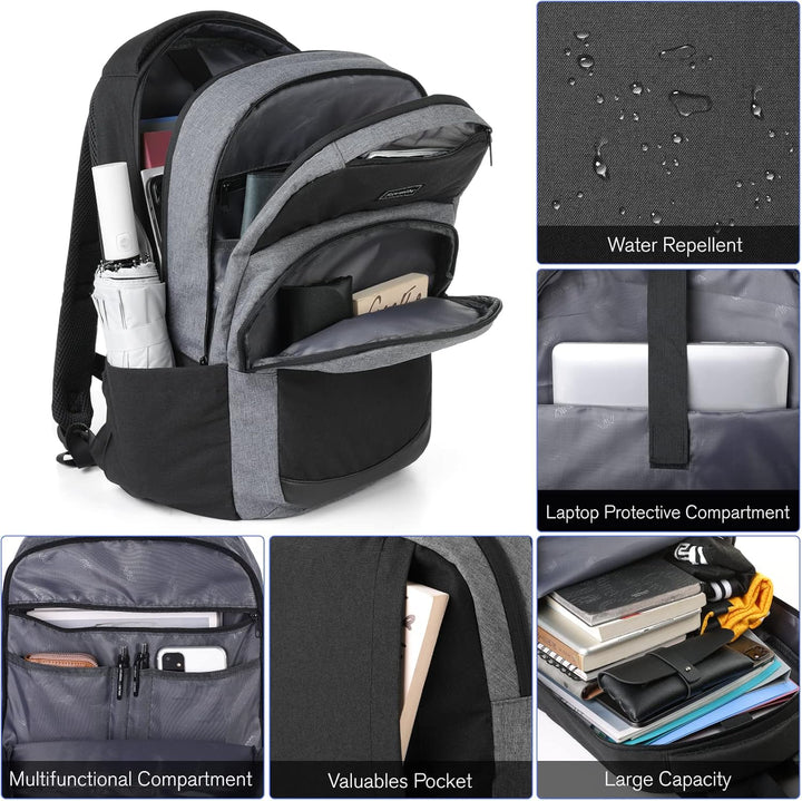 Schulrucksack Jungen Mädchen Teenager, Rucksack Herren Damen Daypacks für 15.6 Zoll Laptop Rucksack