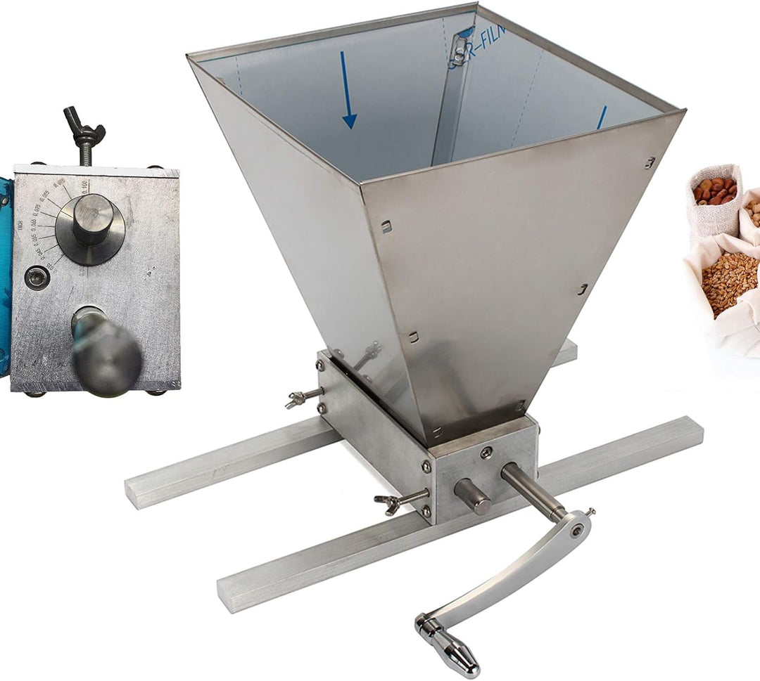 Getreidemühle Getreidequetsche, Manuelle Getreidemühle Edelstahl Getreidequetsche Malzmühle Futtermü