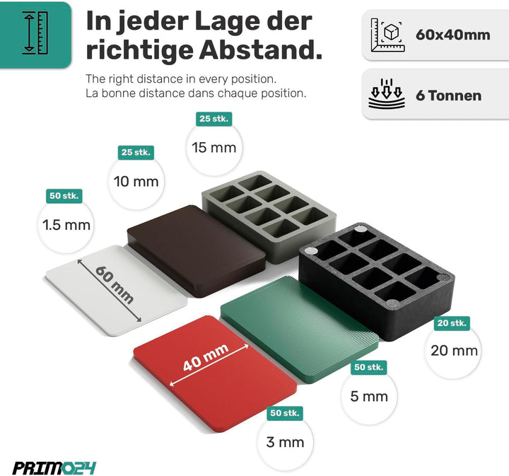 SILISTO Quickies Kunststoff Unterlegplatten 220 Teilig - bis 5 Tonnen belastbar 220-Teilig Set, 220-