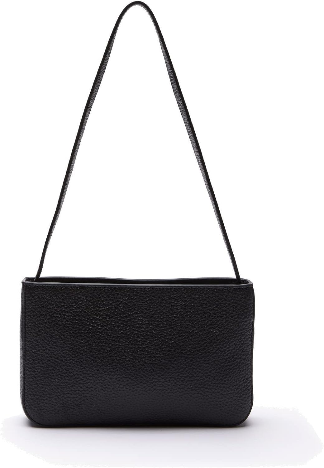 Lacoste Damen Handtasche,Leder (100% Rindsleder),20x12.5x4cm Noir Einheitsgrösse, Noir Einheitsgröss