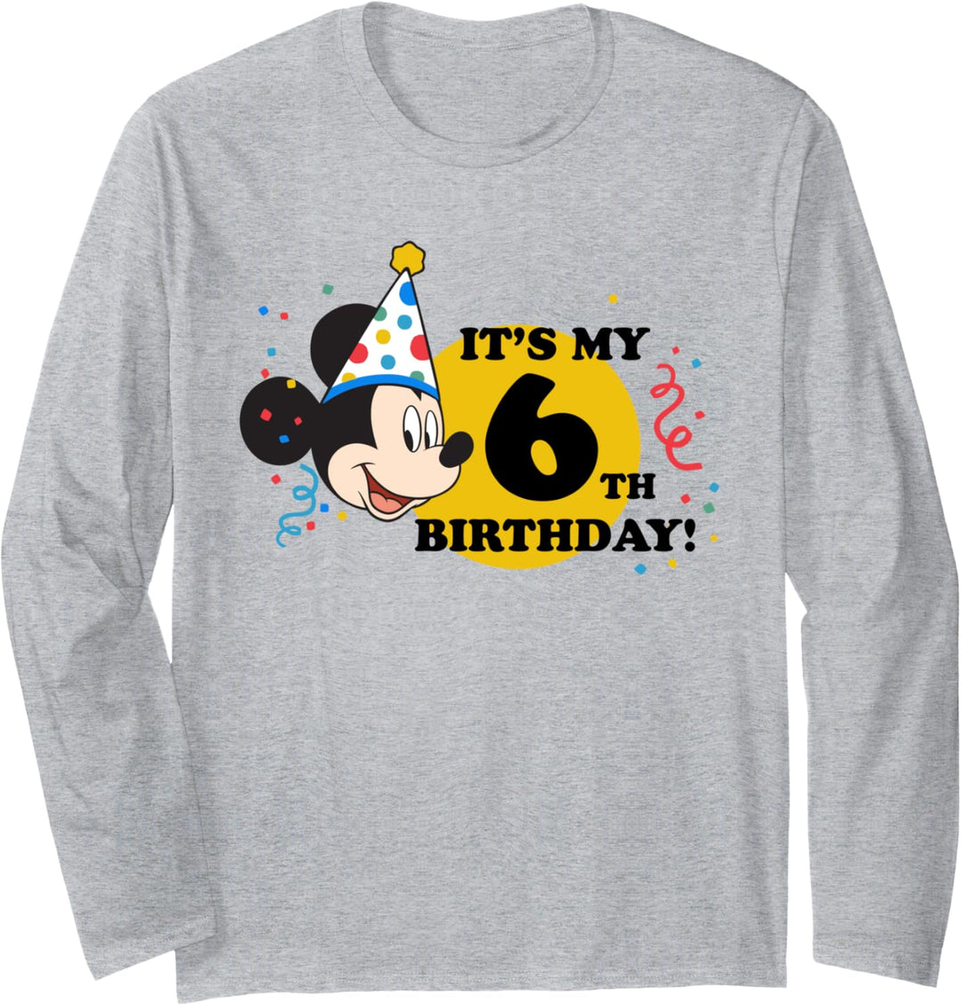Disney Mickey Mouse 6th Birthday Langarmshirt