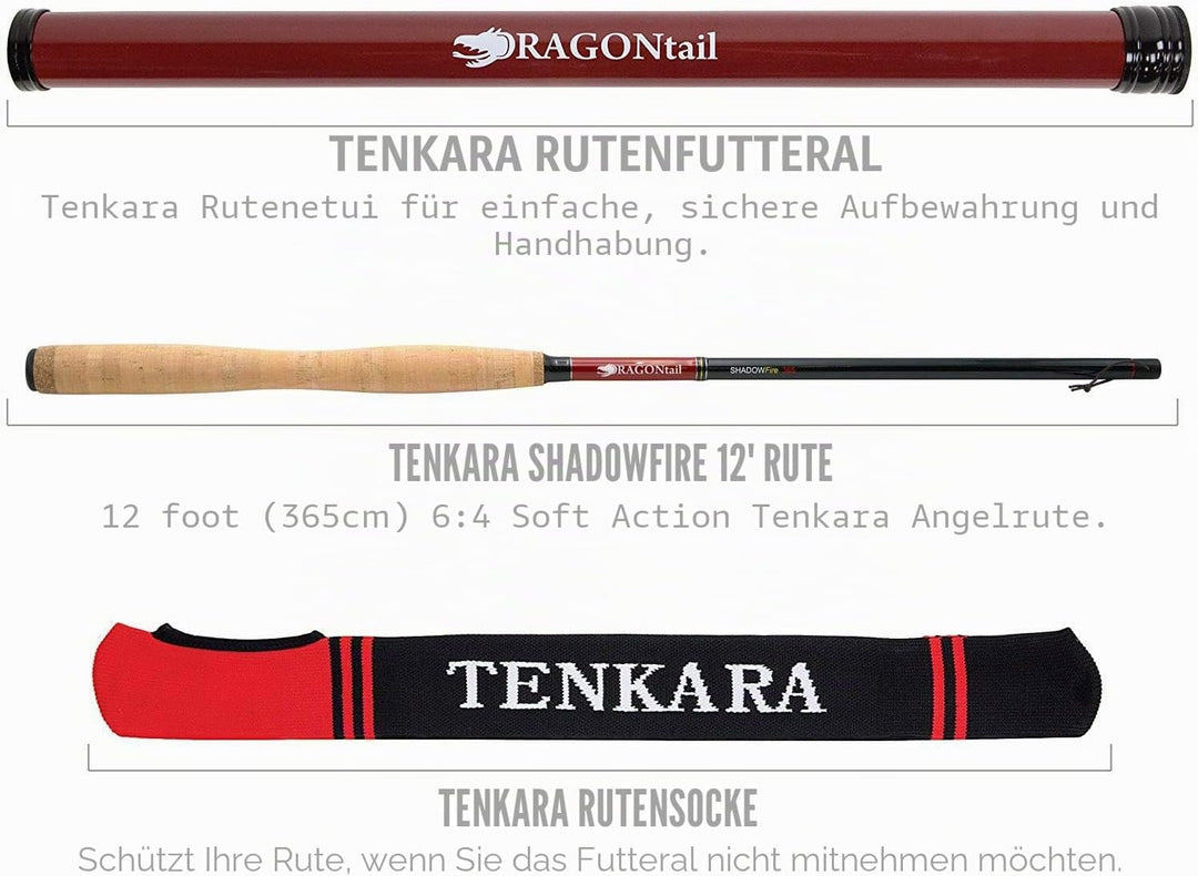 Dragontail Shadowfire 365 Tenkara Fliegenrute 12&