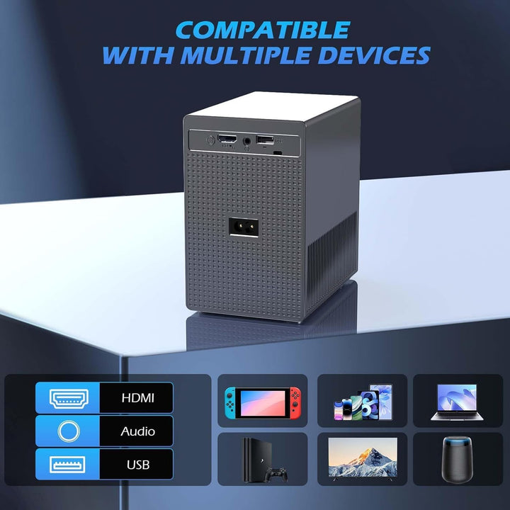 Mini Beamer 4k Heimkino, Mini Projektor 4K Support, Smart Projector Mini Projector TV Portable Video