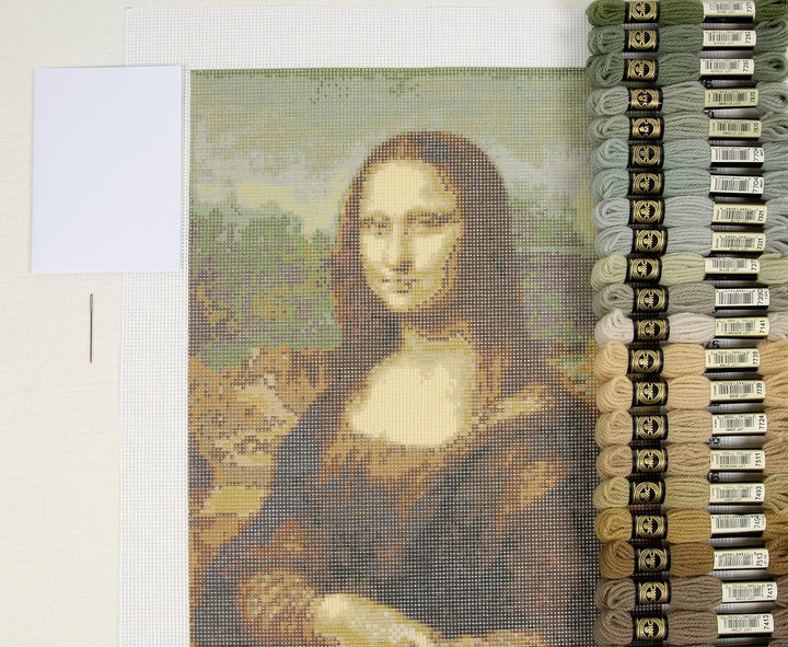 DMC - Mona Lisa von Leonardo da Vinci, Le Louvre, Gobelinset Niveau mittel
