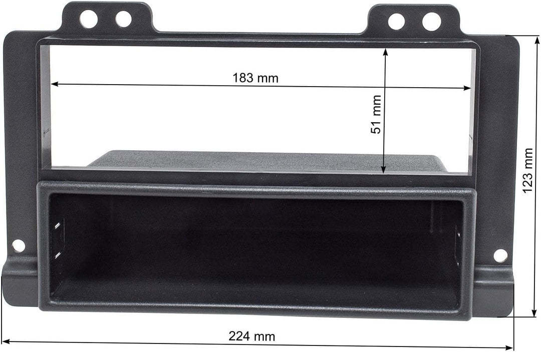 tomzz Audio 2427-001 Radioblende Set kompatibel mit Landrover Freelander schwarz mit Radioadapter IS