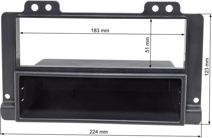 tomzz Audio 2427-001 Radioblende Set kompatibel mit Landrover Freelander schwarz mit Radioadapter IS