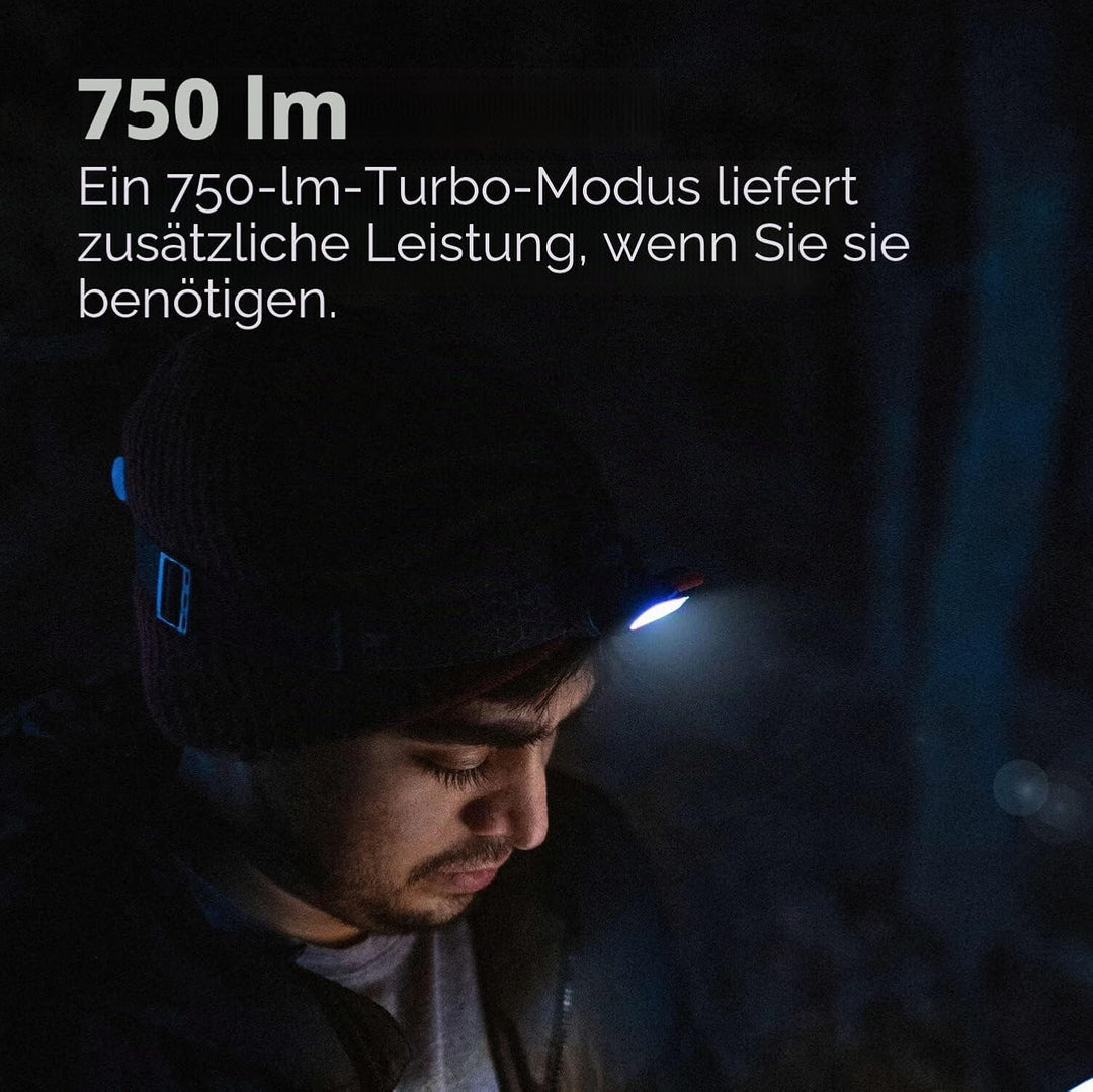 NEBO Einstein 750 Lumen Scheinwerfer | Schwarz, batteriebetrieben, wasserundurchlässig | 5 Lichtmodi