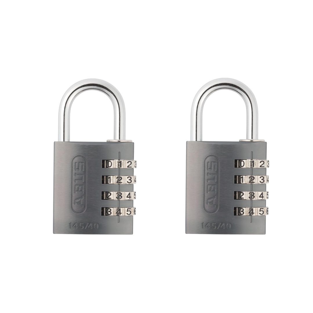 ABUS Zahlenschloss 145/40 Titanium - Kofferschloss, Spindschloss u. v. m. - Aluminium-Vorhängeschlos