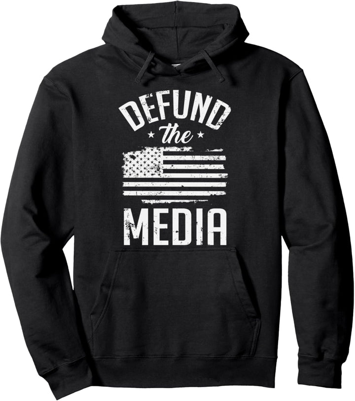 Defund The Media Politischer Protest gegen gefälschte Nachri Pullover Hoodie