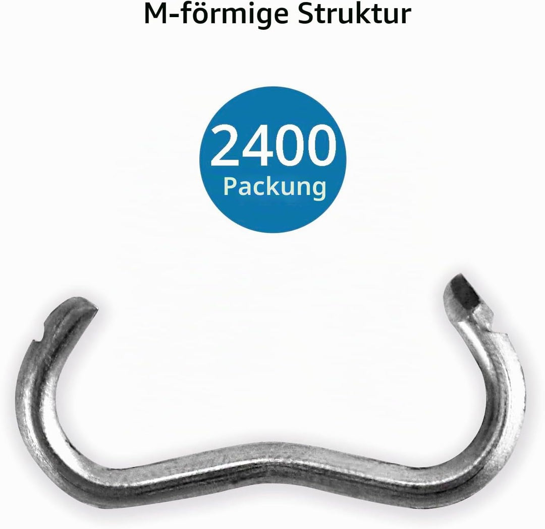 QWORK® 2400 Stück Zange Clips, Hog Ring, Hühnergeflecht, Käfigdraht, Lötverbindung, Schweissen, Repa