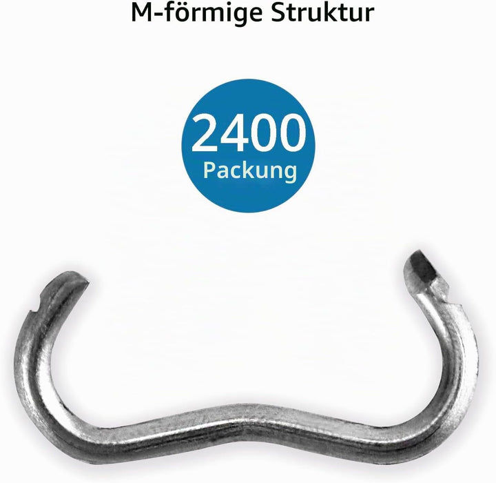 QWORK® 2400 Stück Zange Clips, Hog Ring, Hühnergeflecht, Käfigdraht, Lötverbindung, Schweissen, Repa