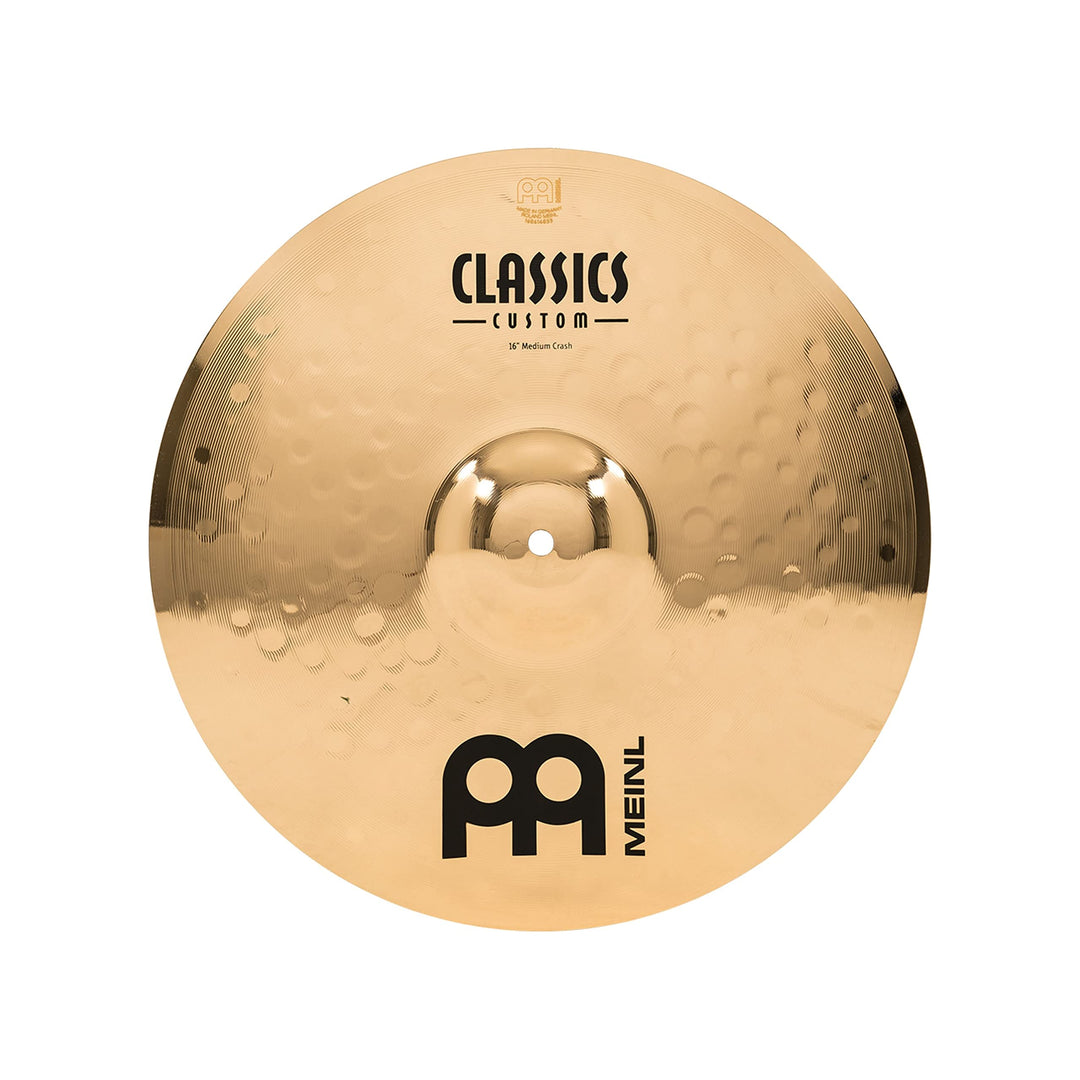 Meinl Cymbals Classics Custom Brilliant Crash Medium 16 Zoll (Video) Schlagzeug Becken – Paar – (40,