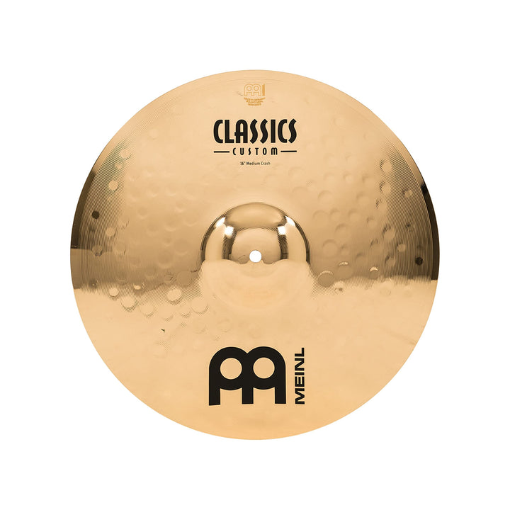 Meinl Cymbals Classics Custom Brilliant Crash Medium 16 Zoll (Video) Schlagzeug Becken – Paar – (40,