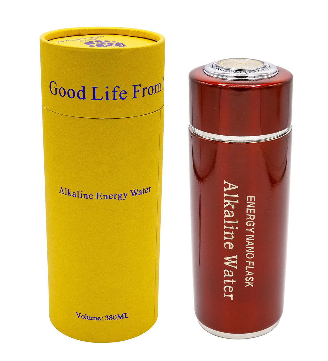 Tragbarer Alkalische Wasserflasche, Alkaline Water Flask Health Cup in rot/red, Rot/red