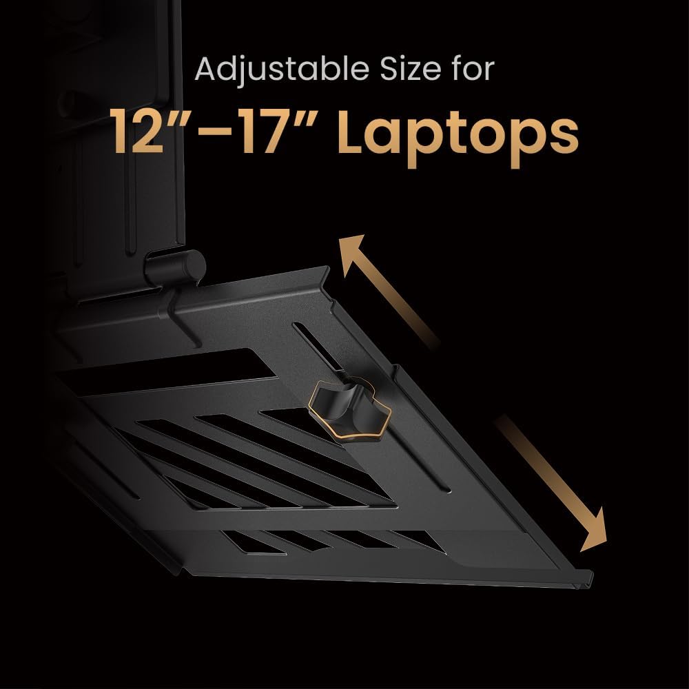 BenQ LTB01 Klappbare Laptopablage für Monitorarme 75 × 75 mm VESA-kompatible Laptophalterung, geeign