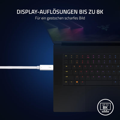 Razer Thunderbolt 4 Kabel - Performance Thunderbolt Kabel (40 GB/s, bis zu 8K Auflösung, 100W Auflad