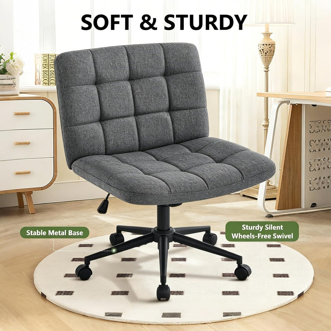 Hellove Bürostuhl Schreibtischstuhl mit breiter Sitzfläche, Ergonomischer Schneidersitz Stuhl ohne A