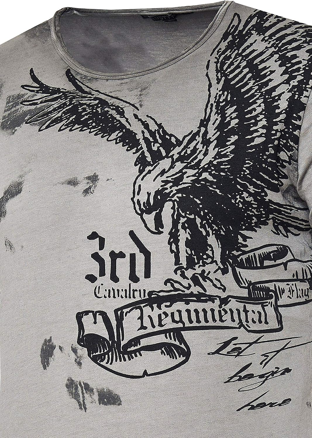 Rusty Neal Herren T-Shirt Rundhals USA Adler Tee Shirt Kurzarm Regular Fit Stretch 100% Baumwolle S