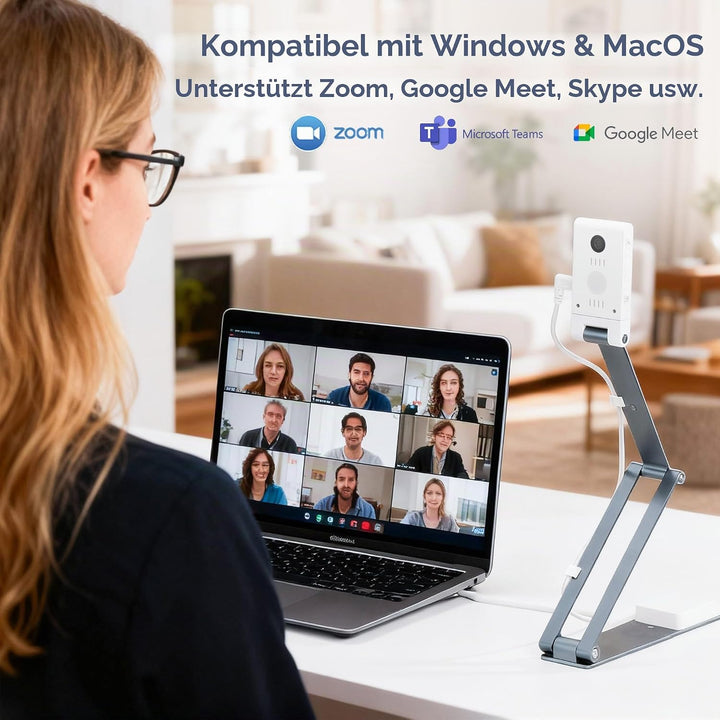 Dokumentenkamera Scanner USB Mobil: 16MP 4K A3 Dokumentenscanner mit Autofokus AI Rauschreduzierung