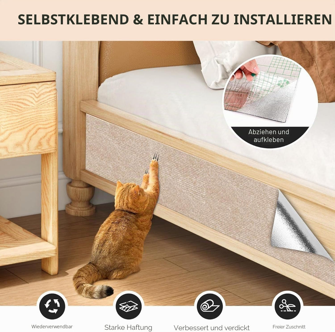 Kratzmatte für Katzen, 2 Stück DIY Kratzbrett Katze, Kratzteppich, Kratzschutz, Kratzwand, Möbelschu
