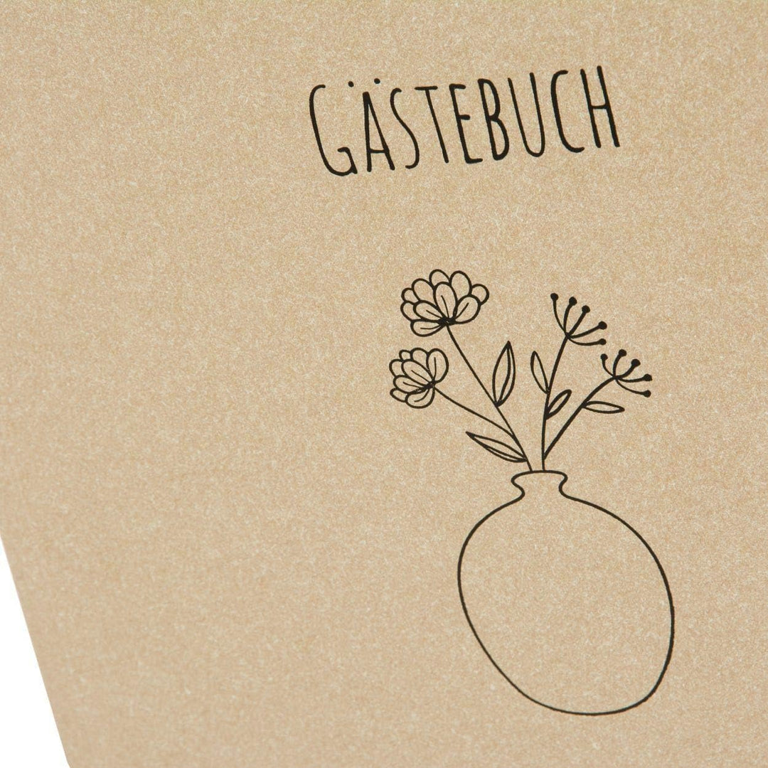 goldbuch Gästebuch Blumen für Dich, Fotogästebuch mit 176 weisse Seiten und Lesezeichen, Einband aus