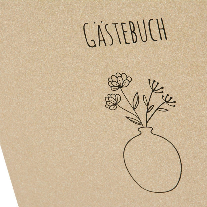 goldbuch Gästebuch Blumen für Dich, Fotogästebuch mit 176 weisse Seiten und Lesezeichen, Einband aus