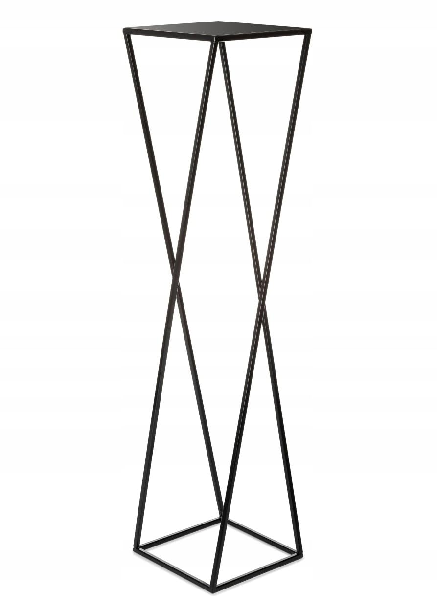 HowHomely Blumenständer Metall Schwarz 100 cm Hoch - Solider und Robuster Blumenhocker Metall - Pfla