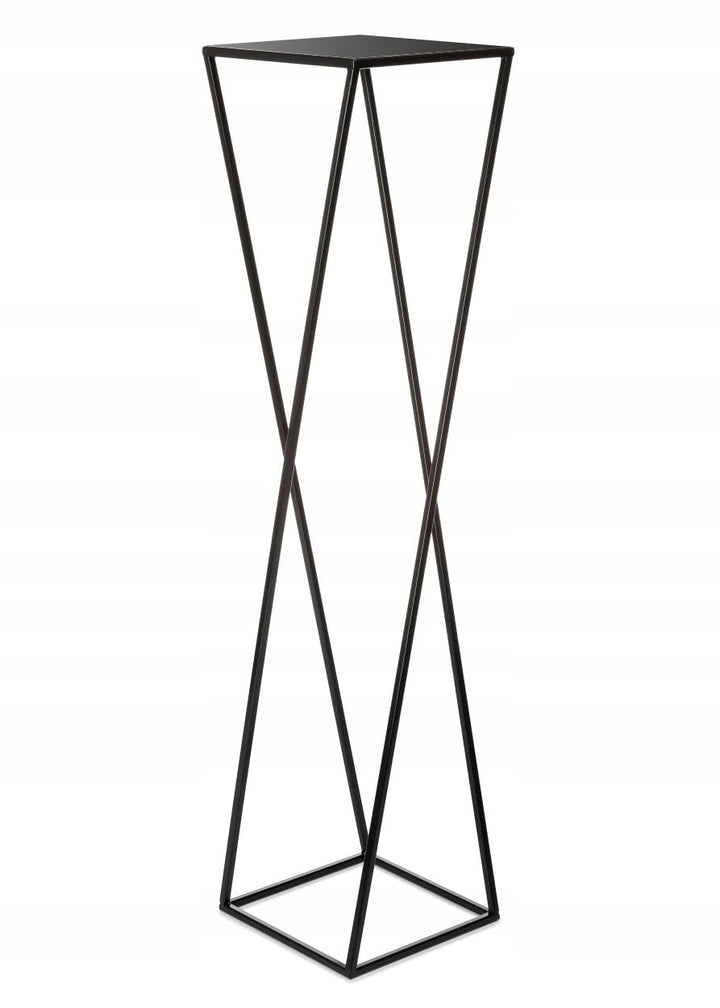 HowHomely Blumenständer Metall Schwarz 100 cm Hoch - Solider und Robuster Blumenhocker Metall - Pfla
