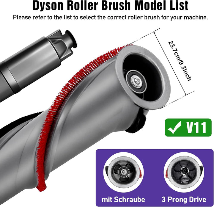 Chuancheng Bürstenrolle für Dyson V11, Scrollleiste Ersatzbürste für Dyson V11 Absolute V11 Animal S