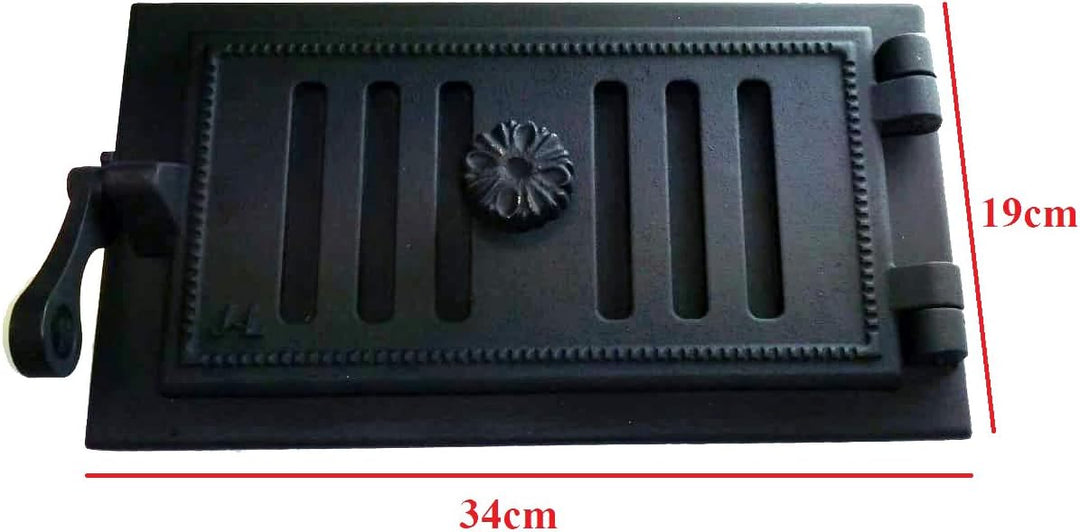 Sellon24® Revisionstür aus Gusseisen 34x19cm Gusseisen Kacheltür Backofentür Schwarz