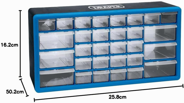 Draper 12015 Organizer, 30 Fächer Organizer Schrank Einzelbett 500mm x 160mm x 255mm, Organizer Schr
