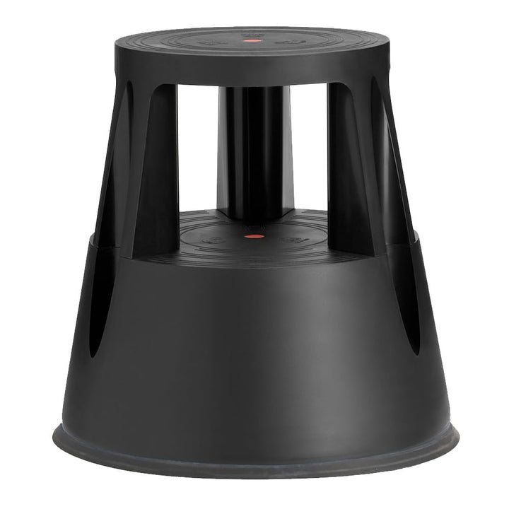 IVOL Stabiler Tritthocker - Elefantenfuss - Kunststoff - 41 cm Hohe - 150 kg Traglast (Schwarz), Sch