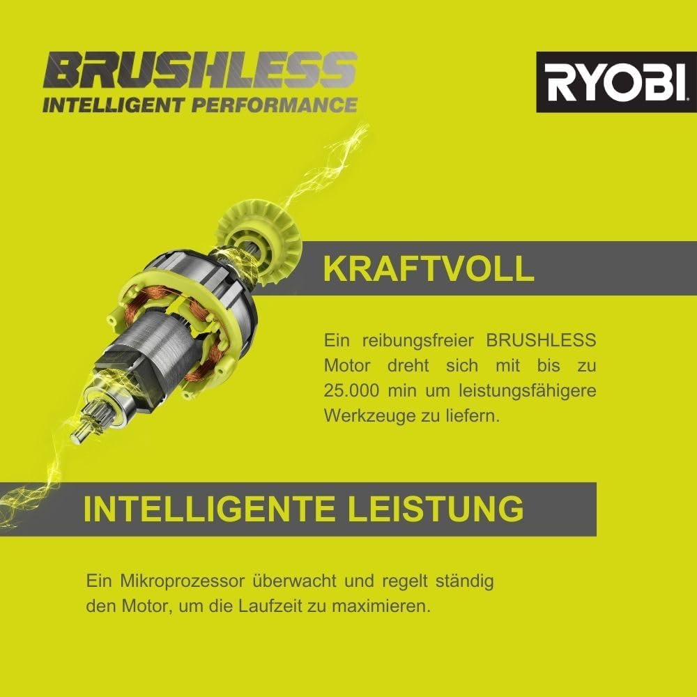 RYOBI 18 V ONE+ Brushless Multiflächenreiniger RHFC18BL-0 5133006325, 3-in-1 Staubsaugen, Wischen &