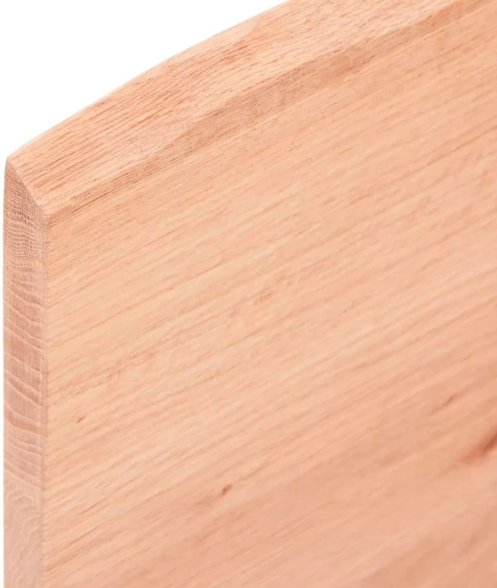 vidaXL Waschtischplatte Hellbraun 100x50x2 cm Massivholz Behandelt Braun 100 x 50 x 2 cm, Braun 100
