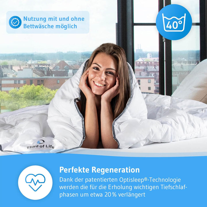 AERO ActiveClima 260x220 Sommerdecke mit innovativer OptiSleep®-Technologie | Luftige Steppdecke mit