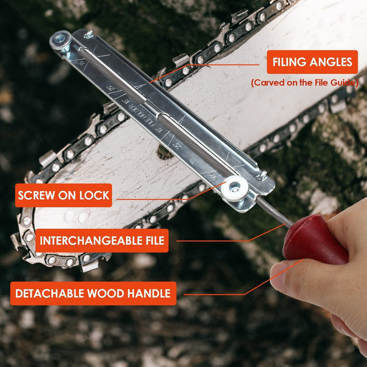 Kettensägen Schärffeilen Kit Sägeketten Feilen Chainsaw Sharpening Files Kit Universal Chainsaw File
