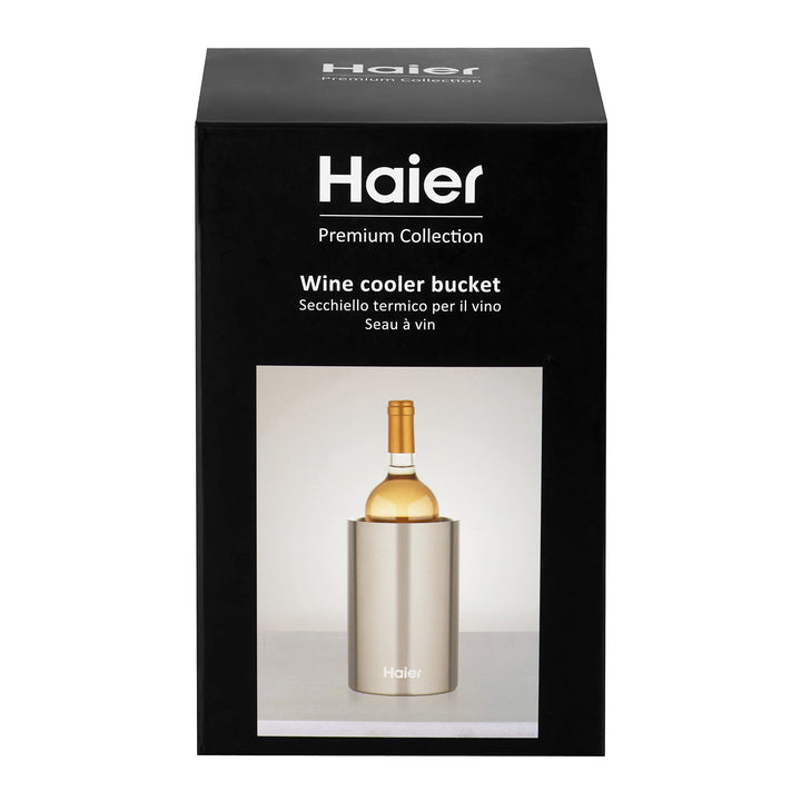 Haier Flaschenkühler Premium Collection I Weinkühler aus rostfreiem Edelstahl, spülmaschinenfest I S
