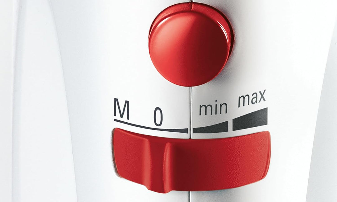 Bosch MFQP1000 Handmixer, Rot, Weiss, Mischung, Knöpfe, drehbar, Kunststoff, 300 W
