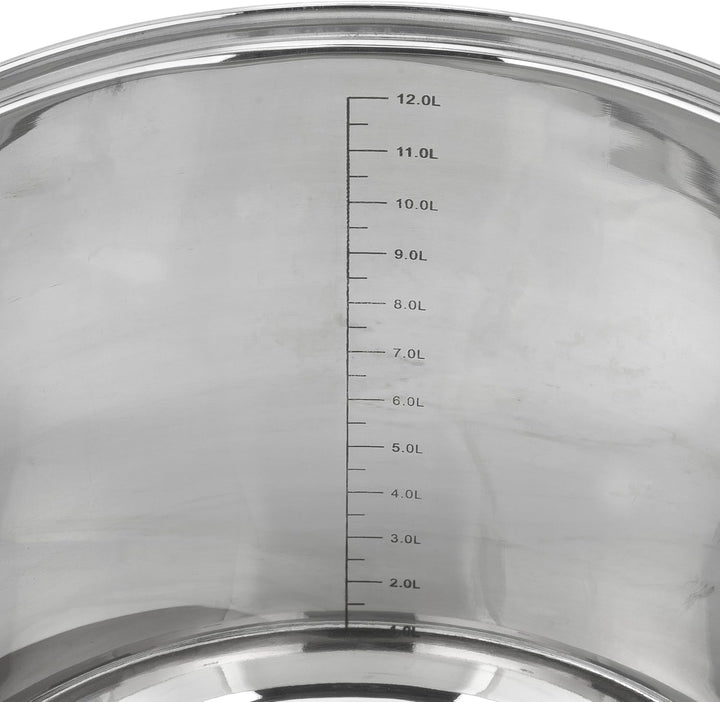 RESTO Edelstahltopf 28cm - Suppentopf, Universaltopf 13 L - Schmortopf mit Deckel - Topf für alle He