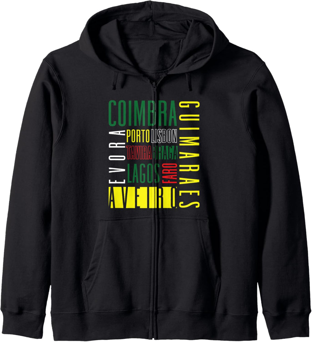 Städte von Portugal Kapuzenjacke