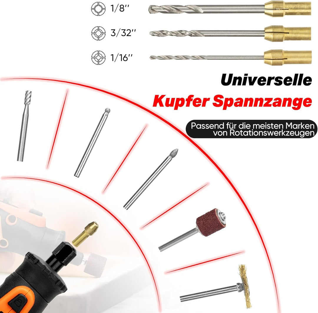 SHALL Multifunktionswerkzeug Zubehör Set 508-teilig Drehwerkzeug Mehrzweck Zubehörset für Schneiden,