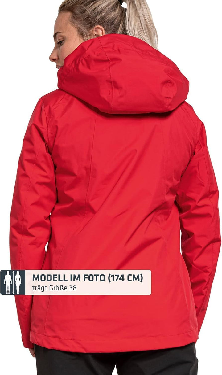 Schöffel Damen 3in1 Jacket Partinello L, wind- und wasserdichte Winterjacke mit separat verwendbarer